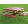 Square style pedestal table