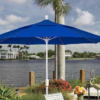 Light blue patio umbrella