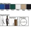 Colors for umbrella and pole