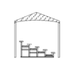Diagram of sunshade over bleachers