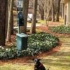 pet station with plastic can